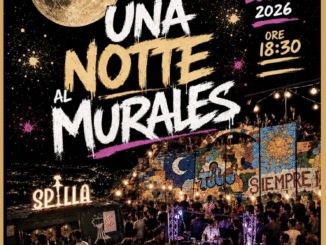 Locandina di Una Notte al Murales 2026, quarta edizione, il 18 luglio all'Alta Civita di Castel di Sangro