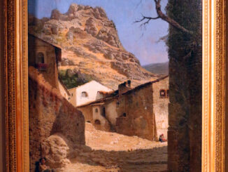 Dipinto di Teofilo Patini raffigurante via Paradiso a Castel di Sangro