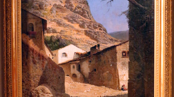 Dipinto di Teofilo Patini raffigurante via Paradiso a Castel di Sangro