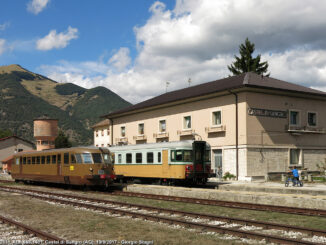 Stazione ferroviaria storica di Castel di Sangro sulla linea della Transiberiana d'Italia