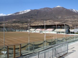 Interno dello stadio Teofilo Patini di Castel di Sangro